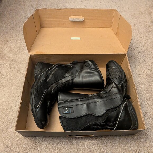 Tour Master Solution Waterproof Motorcycle Riding Boot Mens 11 Wide Black Zipper - Picture 5 of 9